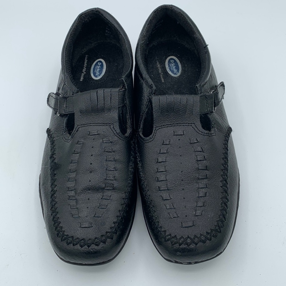 Dr Scholl’s Leather Upper adjustable straps almost flats, Size 9M, light wear